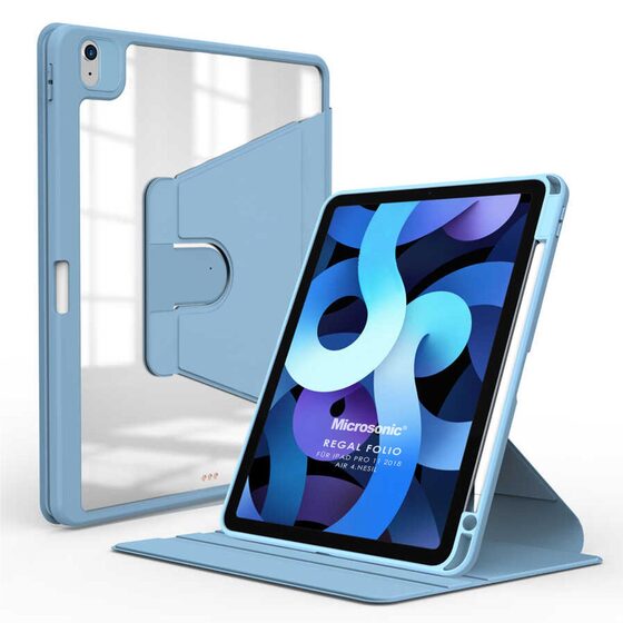Microsonic Apple iPad Air 11 2024 Kılıf (A2902-A2903) Regal Folio Mavi