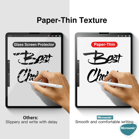 Microsonic Apple iPad Pro 11 2024 (A2836-A2837) Paper Feel Kağıt Dokulu Mat Ekran Koruyucu