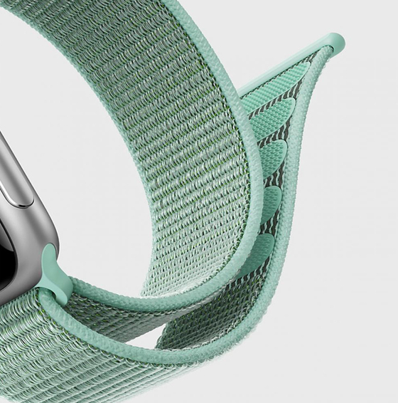 Microsonic Apple Watch Series 5 44mm Hasırlı Kordon Woven Çin International Collection Spor Loop