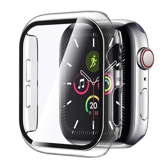 Microsonic Apple Watch Series 8 45mm Kılıf Clear Premium Slim WatchBand Şeffaf