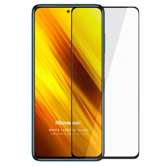Microsonic Xiaomi Poco X3 NFC Seramik Matte Flexible Ekran Koruyucu Siyah