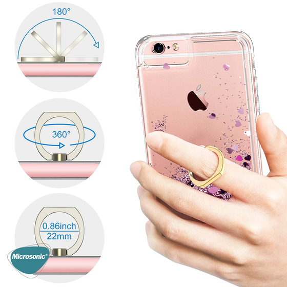 Microsonic Samsung Galaxy S24 Kılıf Glitter Liquid Holder Mor