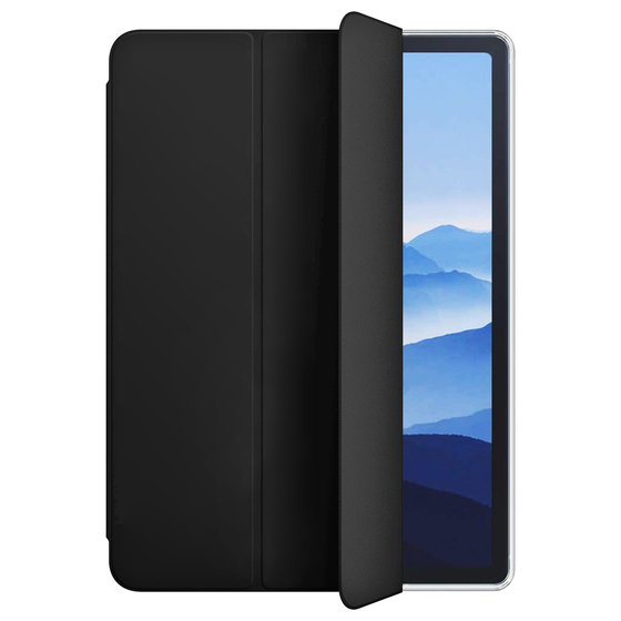 Microsonic Apple iPad Air 11 2024 Kılıf (A2902-A2903) Slim Translucent Back Smart Cover Siyah