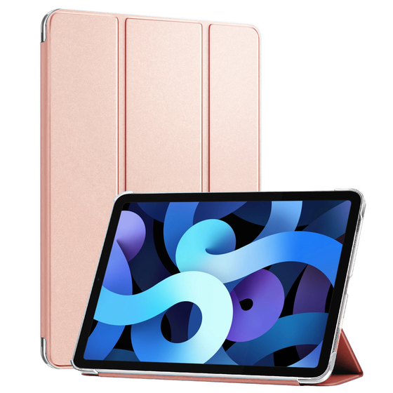 Microsonic Apple iPad Air 11 2024 Kılıf (A2902-A2903) Slim Translucent Back Smart Cover Rose Gold