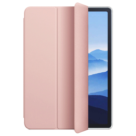 Microsonic Apple iPad Air 11 2024 Kılıf (A2902-A2903) Slim Translucent Back Smart Cover Rose Gold