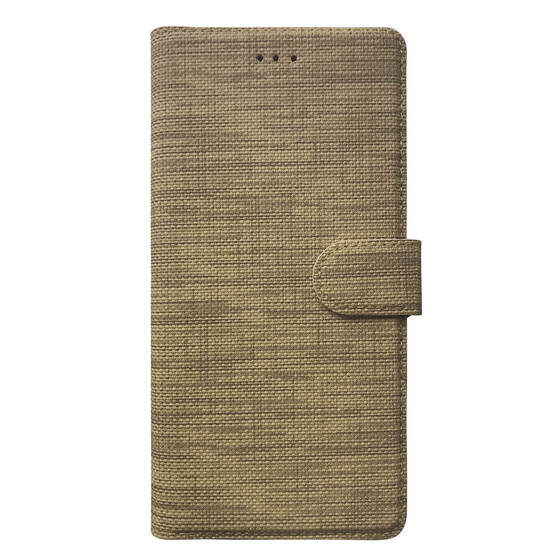 Microsonic Xiaomi Redmi Note 12 Pro 4G Kılıf Fabric Book Wallet Gold