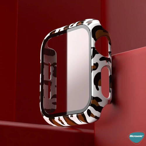 Microsonic Apple Watch Ultra Kılıf Hard Full Protective Cover Bumper Zebra