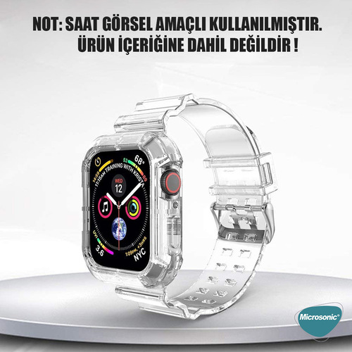 Microsonic Apple Watch Ultra Kordon Transparent Clear Band Şeffaf