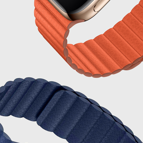 Microsonic Apple Watch Ultra Twist Leather Loop Kordon Kırmızı