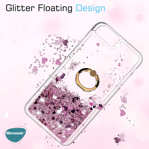 Microsonic Samsung Galaxy A05 Kılıf Glitter Liquid Holder Mor