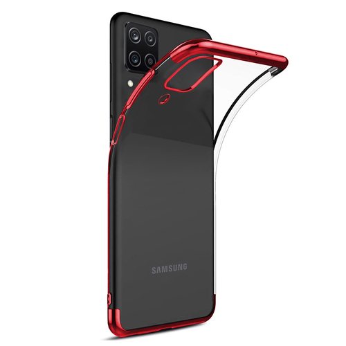 Microsonic Samsung Galaxy A12 Kılıf Skyfall Transparent Clear Kırmızı