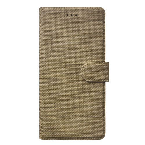 Microsonic Xiaomi Mi Note 10 Lite Kılıf Fabric Book Wallet Gold
