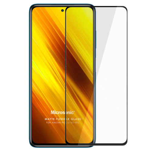 Microsonic Xiaomi Poco X3 NFC Seramik Matte Flexible Ekran Koruyucu Siyah