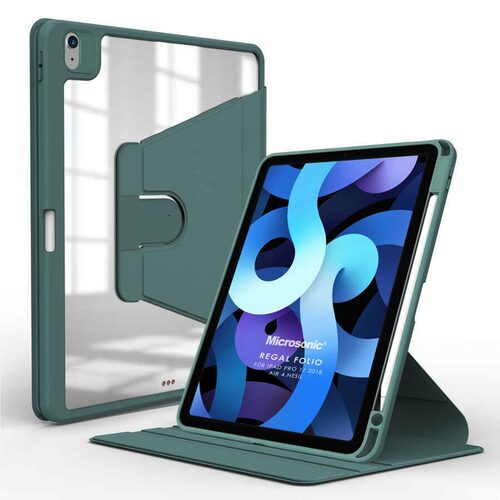 Microsonic Apple iPad Air 11 2024 Kılıf (A2902-A2903) Regal Folio Koyu Yeşil