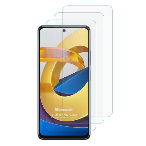 Microsonic Xiaomi Poco M4 Pro Screen Protector Nano Glass Cam Ekran Koruyucu (3`lü Paket)