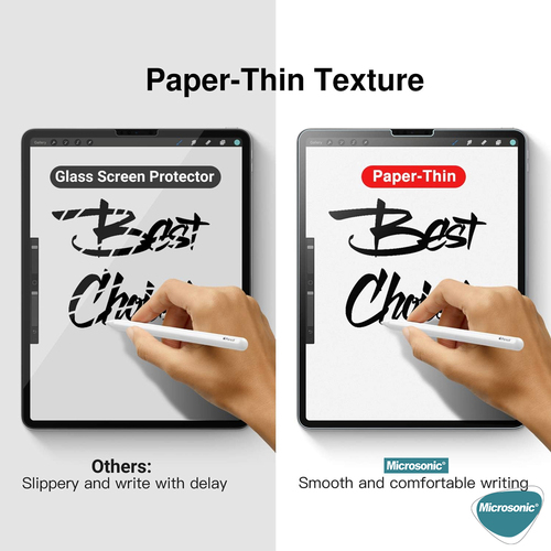 Microsonic Apple iPad Air 11 2024 (A2902-A2903) Paper Feel Kağıt Dokulu Mat Ekran Koruyucu