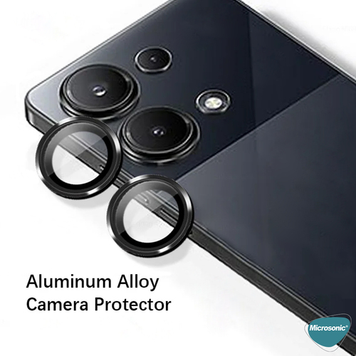 Microsonic Xiaomi Redmi Note 13 Pro 4G Tekli Kamera Lens Koruma Camı Siyah